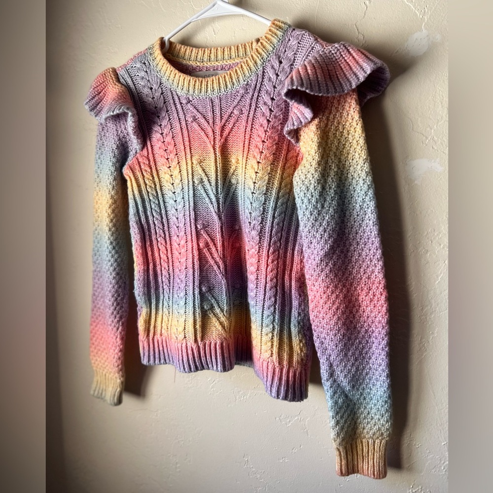 Loft Rainbow Colorful Sweater